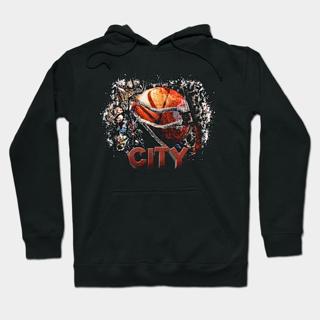 Classic Sports City Proud Name Basketball Hoodie by Irwin Bradtke